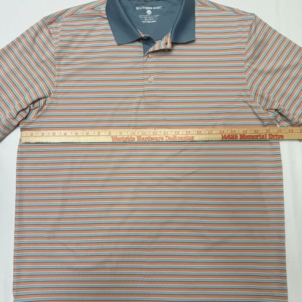 Lot of 2 Southern Tide Men's Large The Skipjack Polo Short Sleeve Stripes
